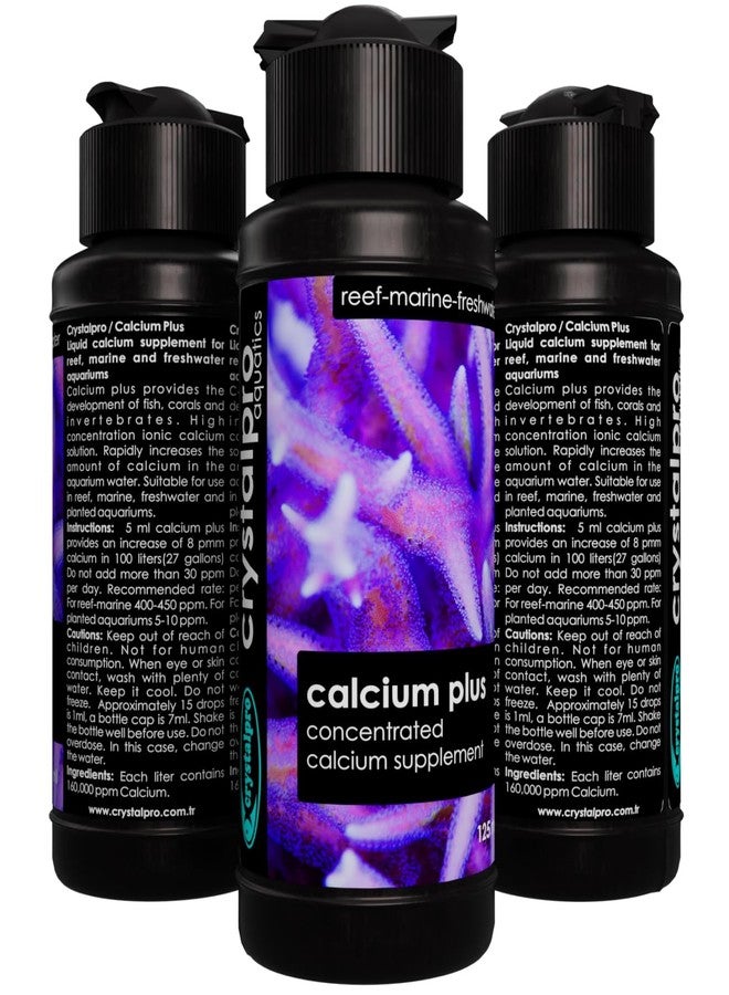 Crystalpro Calcium Plus - Highly Concentrated Liquid Calcium for Marine, Reef Aquariums and Freshwater Snails - Contains 160.000 ppm Calcium (4.22 Fl Oz) - Image 2